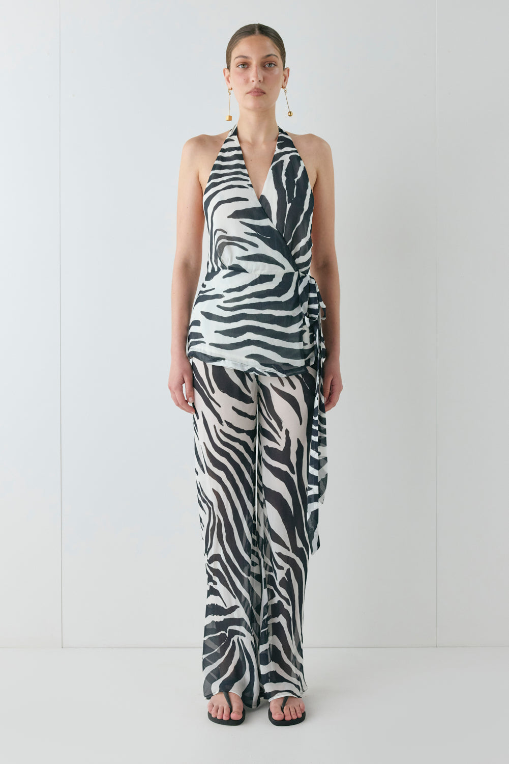 Remi Sheer Pants Zebra
