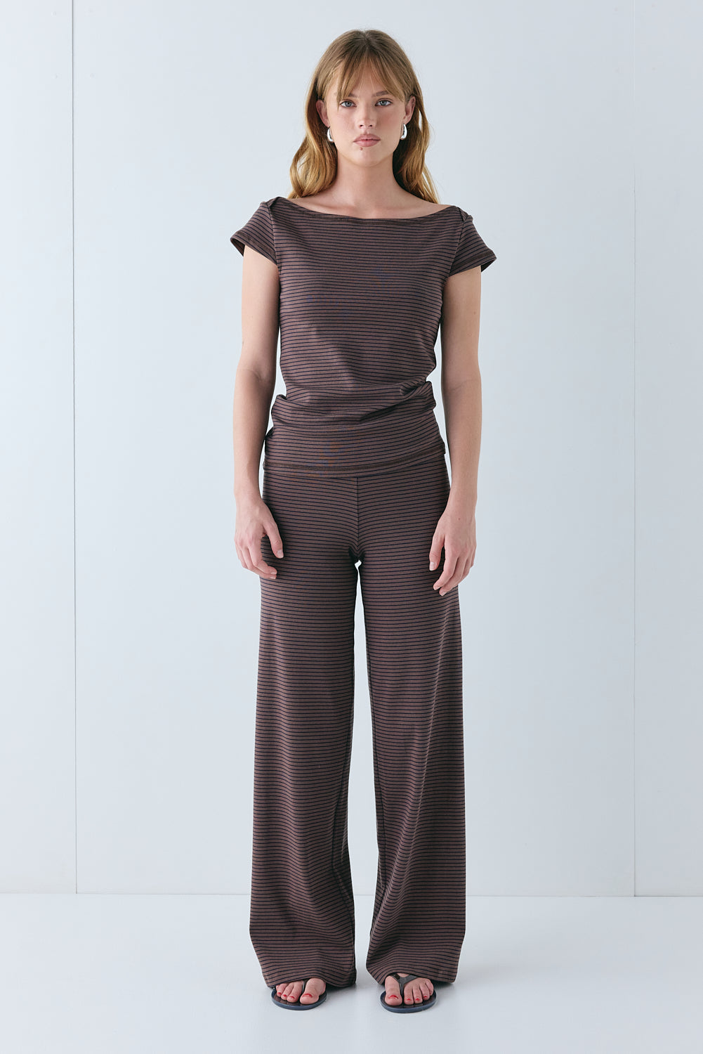 Macy Pants Brown Stripe