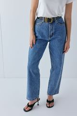 Lenah High Rise Denim Jeans Blue