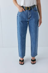 Lenah High Rise Denim Jeans Blue