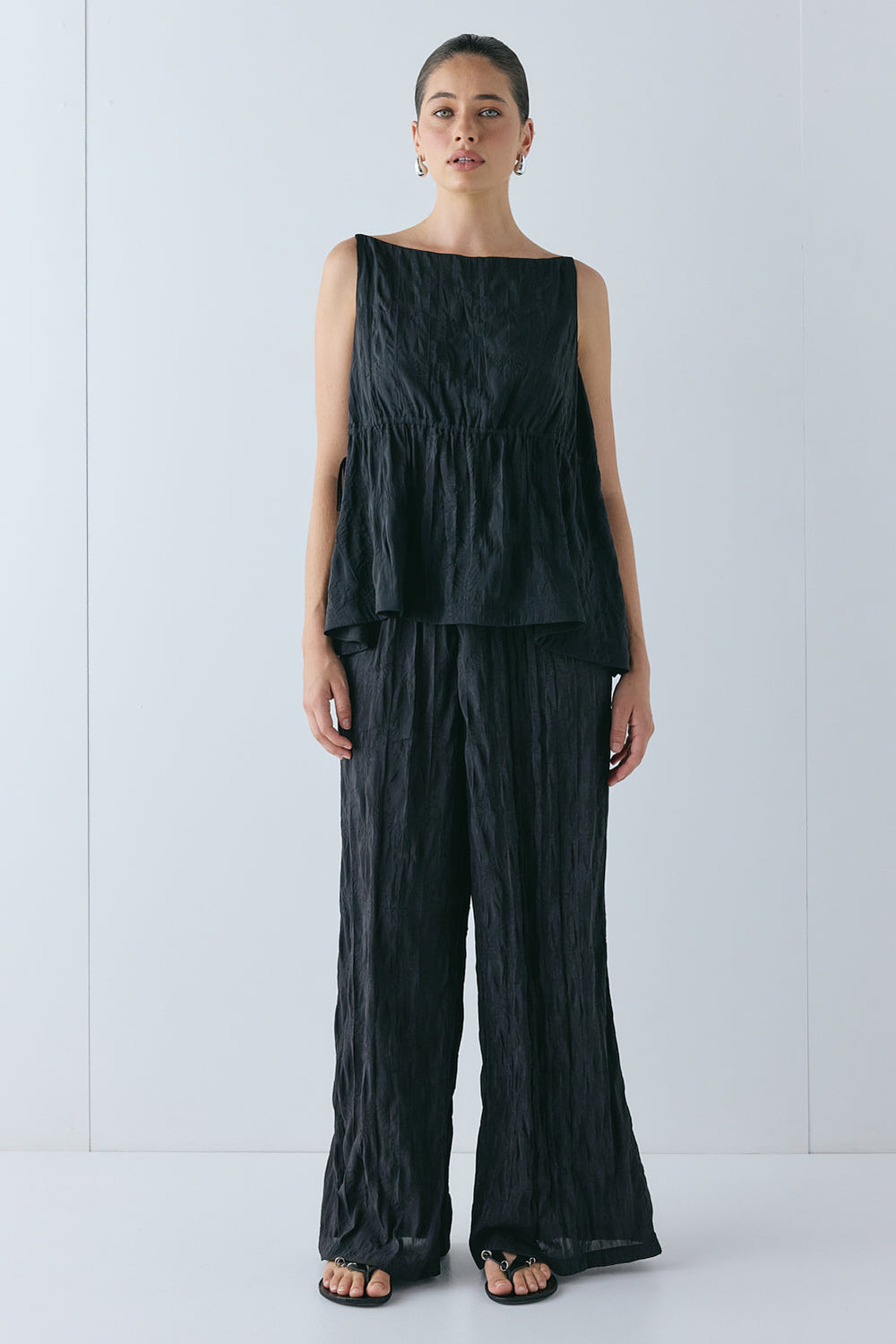 Raya Pants Crinkle Black