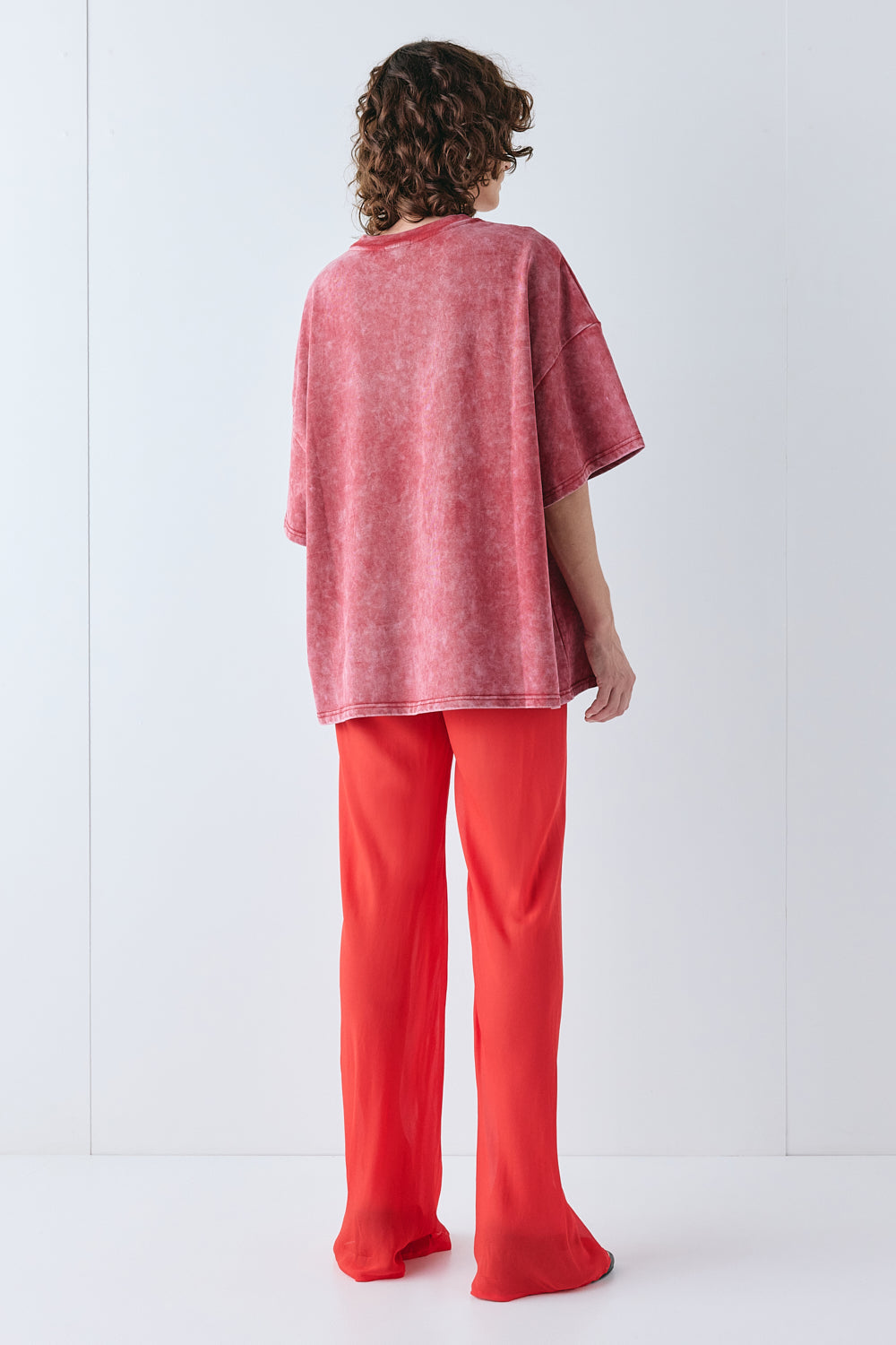 Remi Sheer Pants Red
