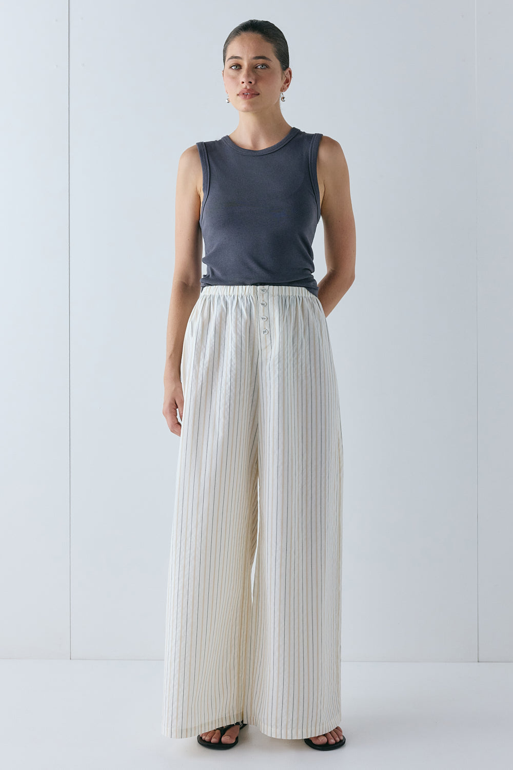 Drew Pants Cream Stripe