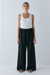 Raya Pants Black Pinstripe
