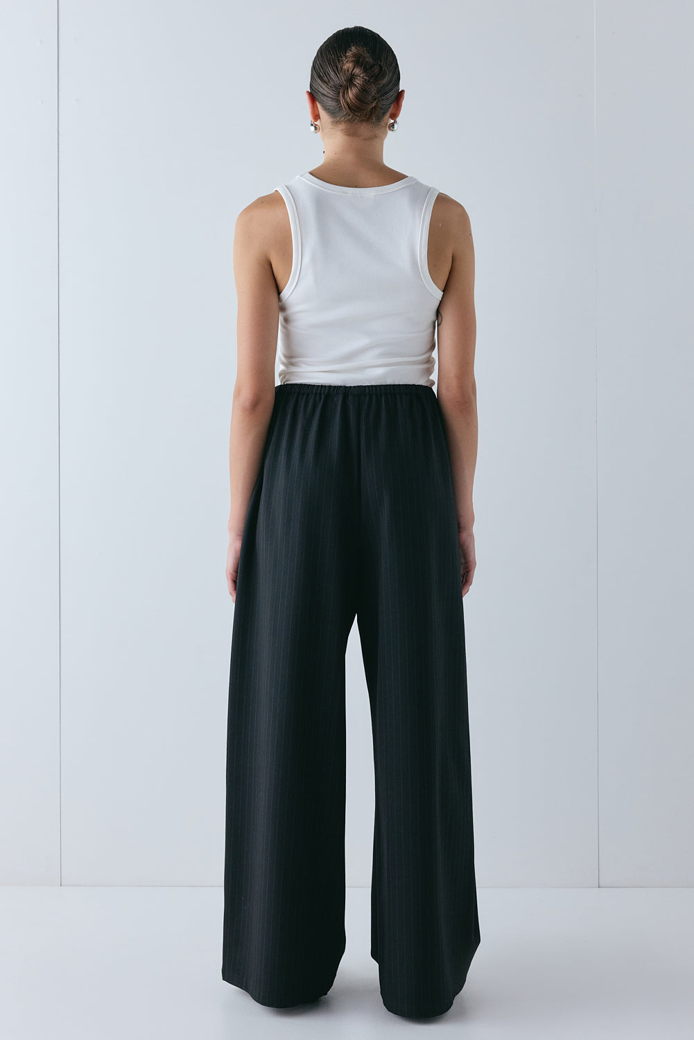 Raya Pants Black Pinstripe
