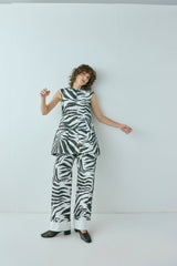 Lolita Denim Mini Dress Zebra