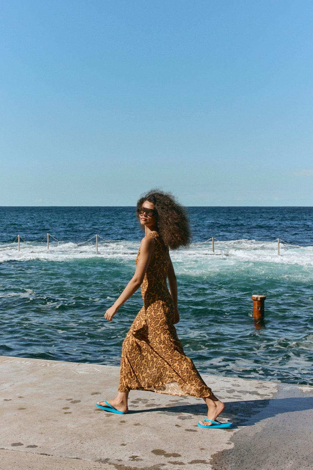 Cecelia Sheer Maxi Dress Leopard