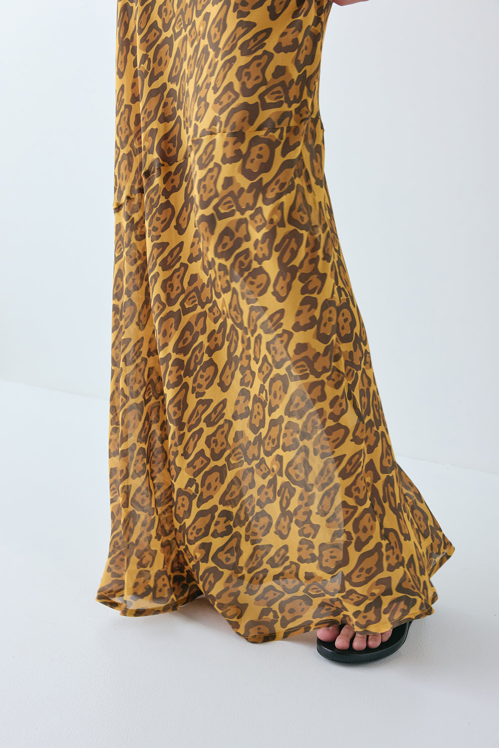 Cecelia Sheer Maxi Dress Leopard