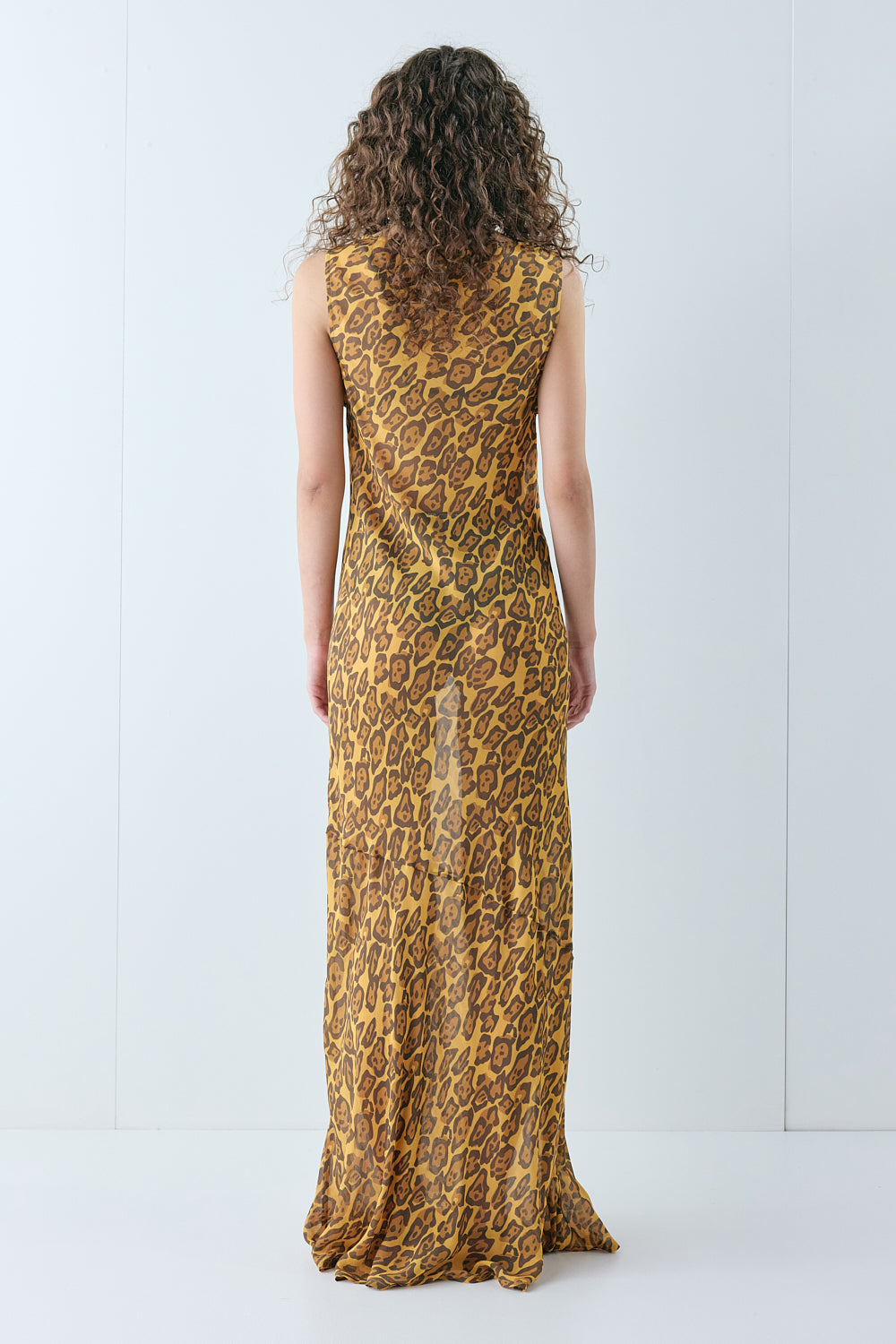 Cecelia Sheer Maxi Dress Leopard