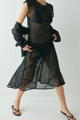 Grace Sheer Maxi Dress Black