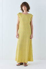 Martina Maxi Dress Yellow Polka Dot