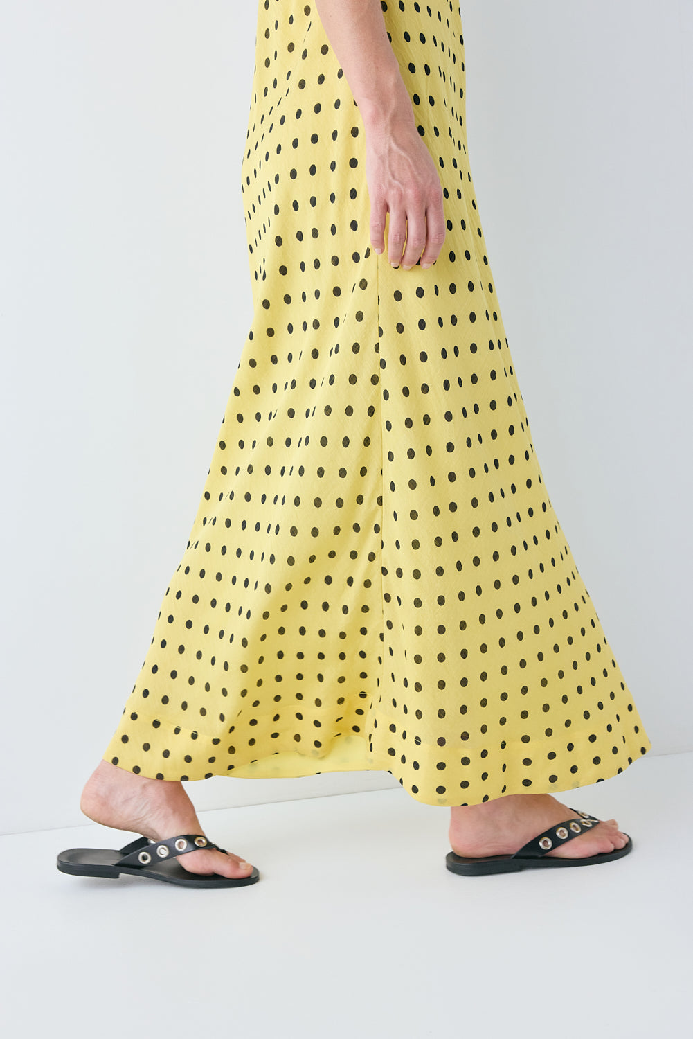 Martina Maxi Dress Yellow Polka Dot