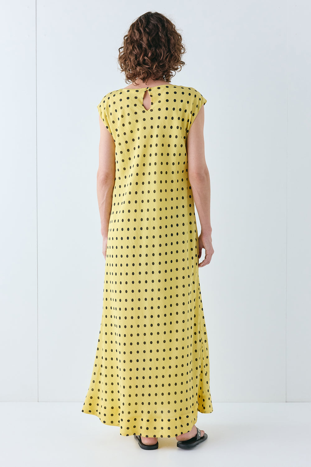 Martina Maxi Dress Yellow Polka Dot
