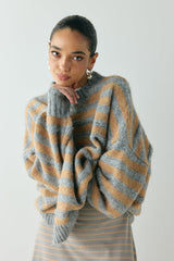 Sam Knit Jumper Apricot Stripe