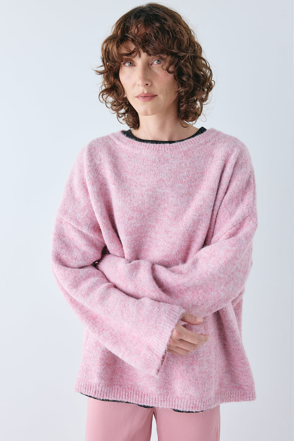 Juni Knit Jumper Pink Marle