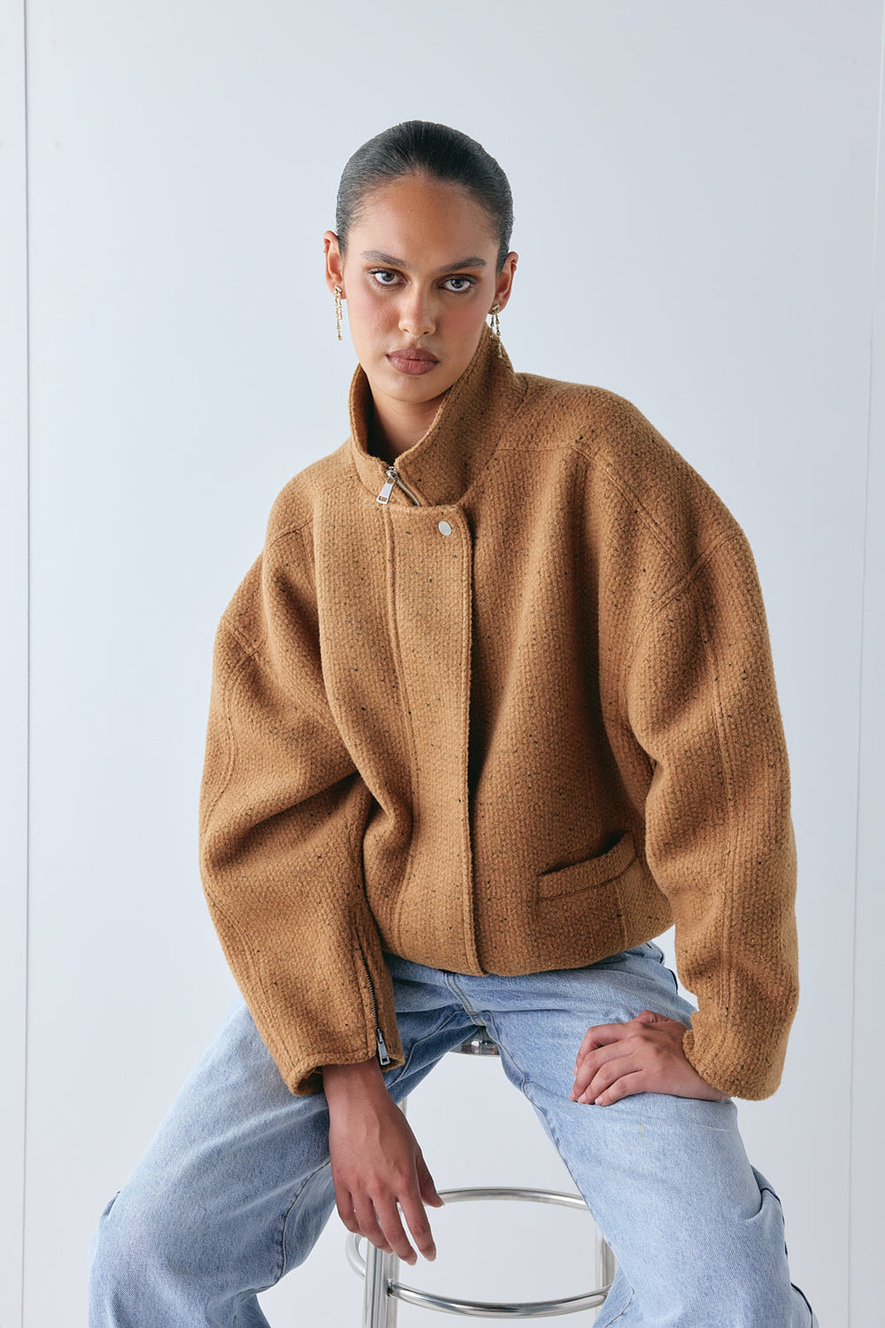 Lennon Bomber Jacket Tan
