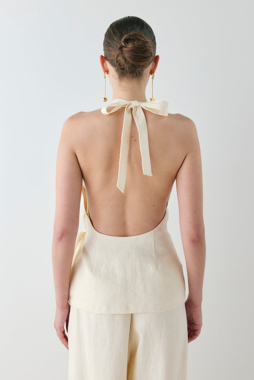 Prue Linen Top Cream