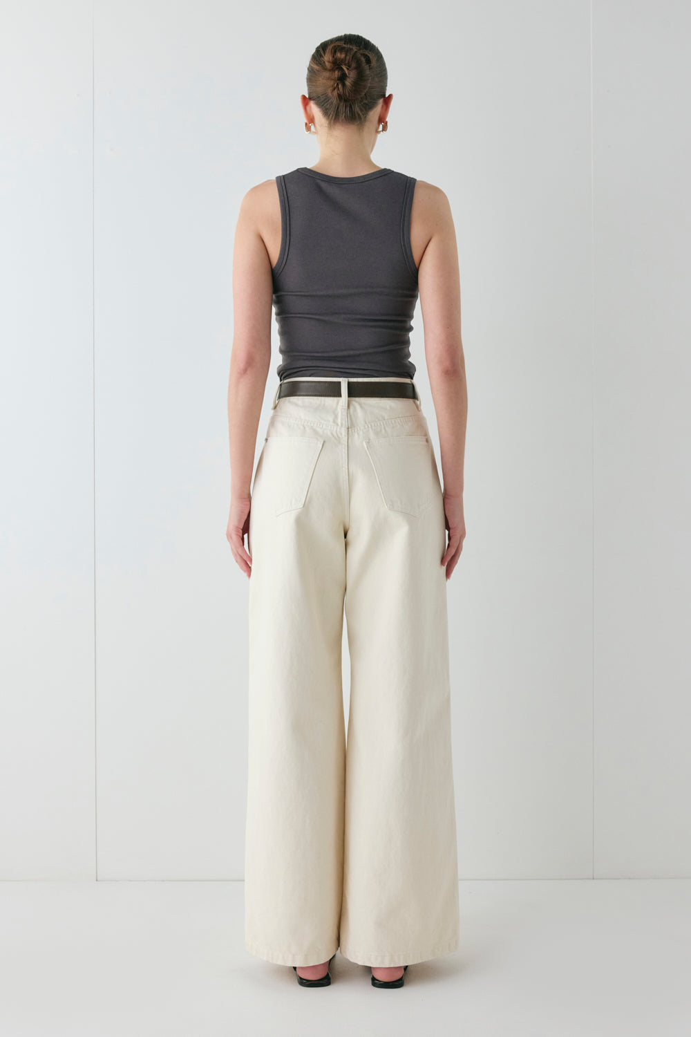 Aston High Rise Denim Jeans Cream