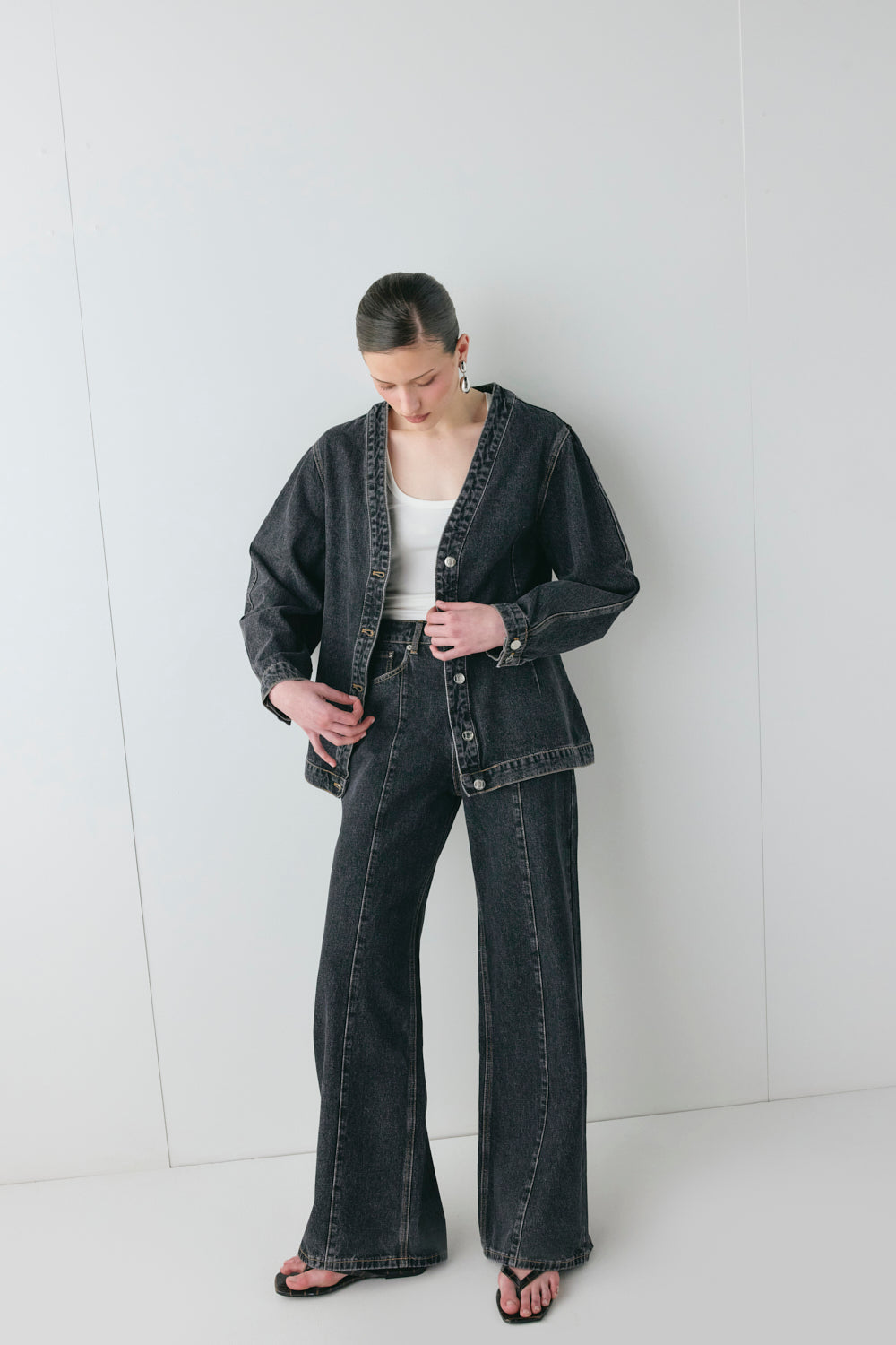 Vivien Denim Jacket Washed Black