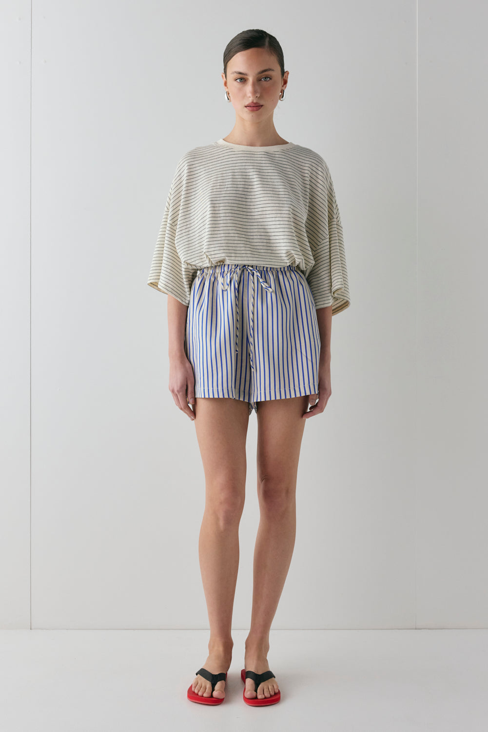 Annika Shorts Cobalt Stripe