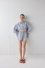 Annika Shorts Cobalt Stripe