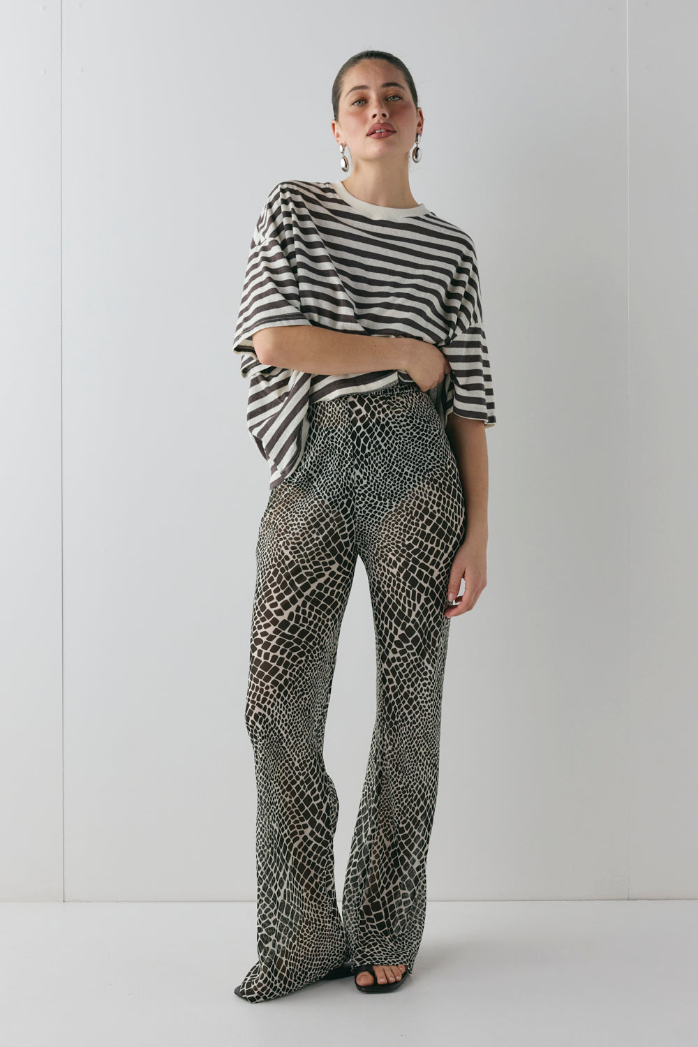 Remi Sheer Pants Croc