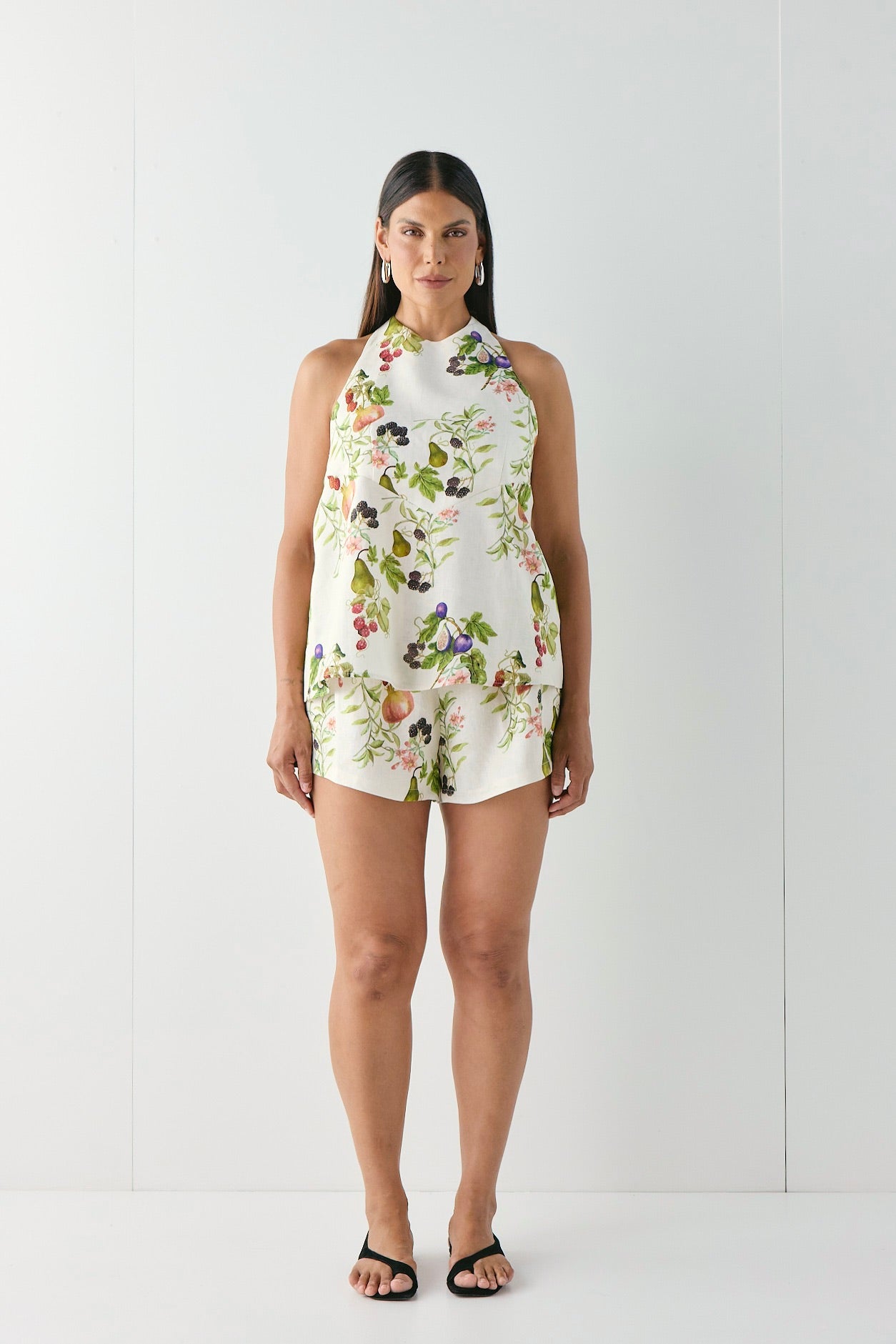 Sierra Linen Top Orchard
