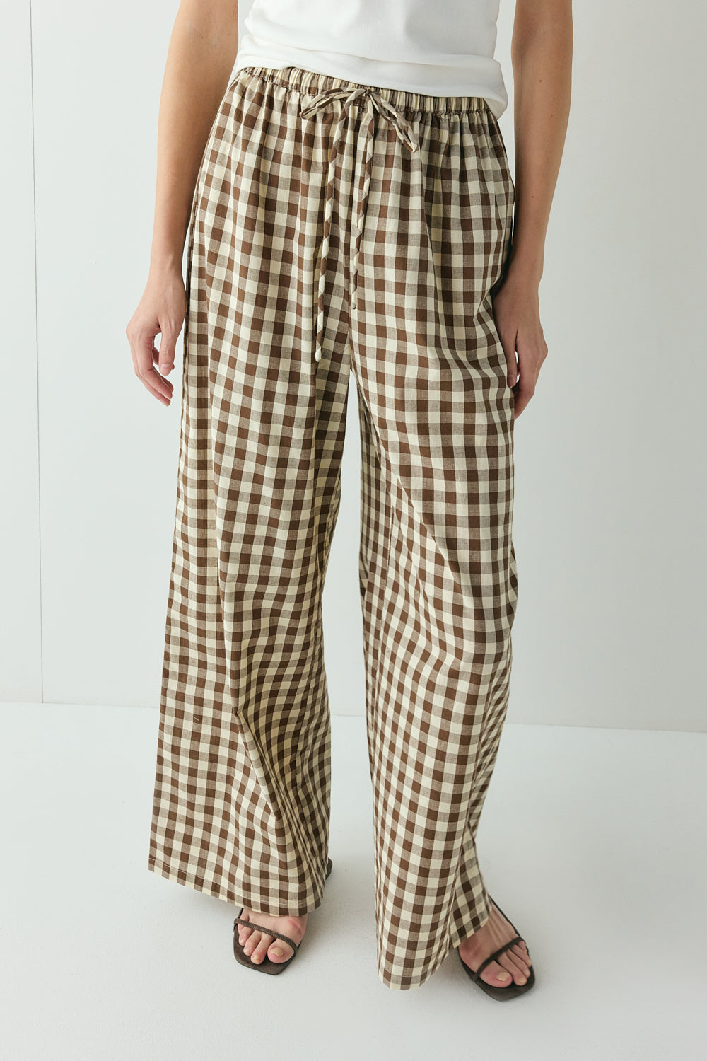 Raya Pants Brown Check
