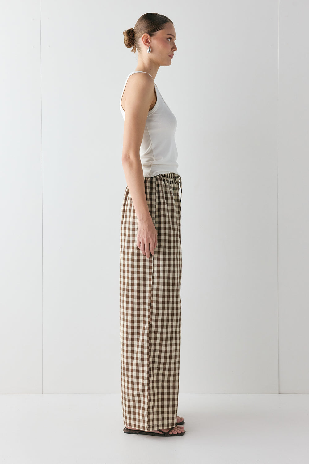 Raya Pants Brown Check