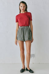 Freda Shorts Black Check