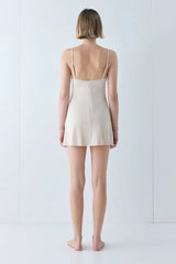 Carrie Mini Slip Dress Nude