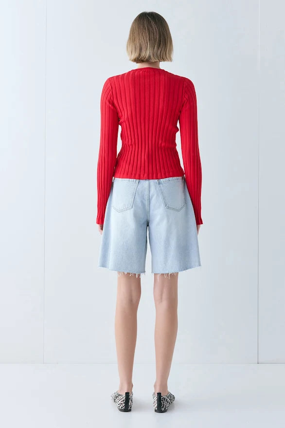 Hattie Knit Top Red