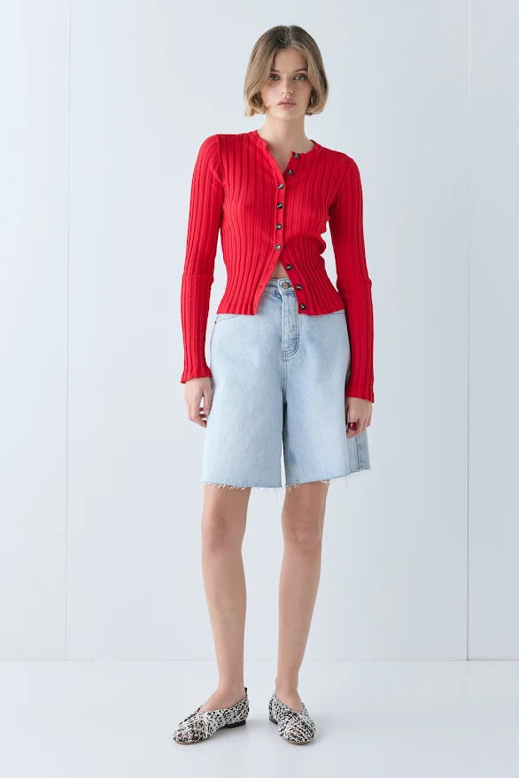 Hattie Knit Top Red